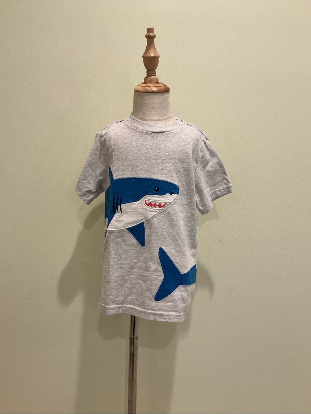 Gymboree White & Blue Shark Applique Tee